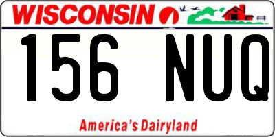WI license plate 156NUQ