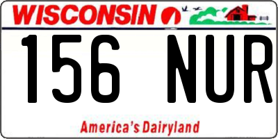 WI license plate 156NUR