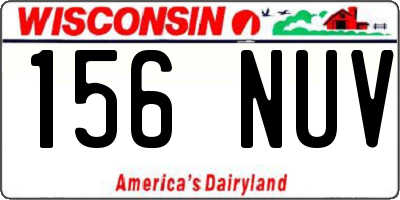 WI license plate 156NUV