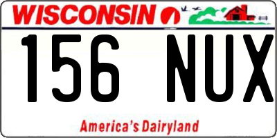 WI license plate 156NUX