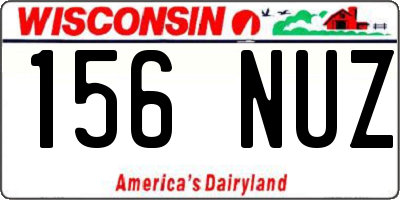 WI license plate 156NUZ