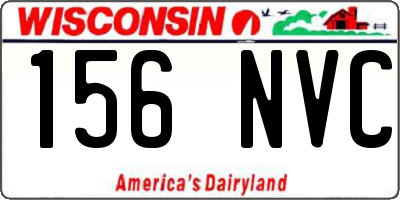 WI license plate 156NVC