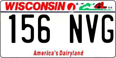WI license plate 156NVG