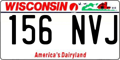 WI license plate 156NVJ