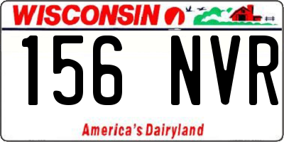 WI license plate 156NVR