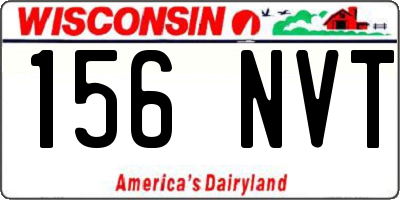 WI license plate 156NVT