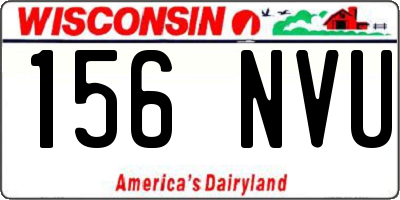WI license plate 156NVU