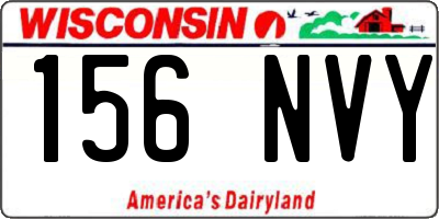 WI license plate 156NVY