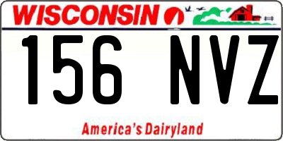 WI license plate 156NVZ