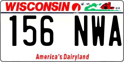 WI license plate 156NWA