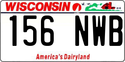 WI license plate 156NWB