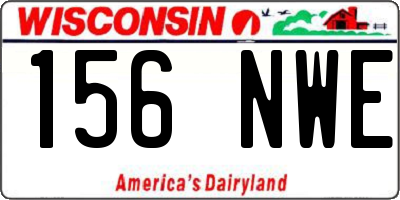 WI license plate 156NWE