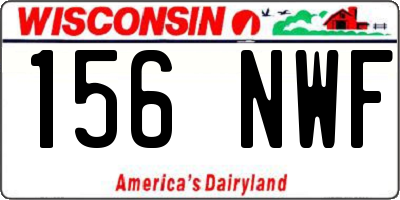 WI license plate 156NWF