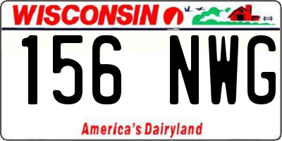 WI license plate 156NWG