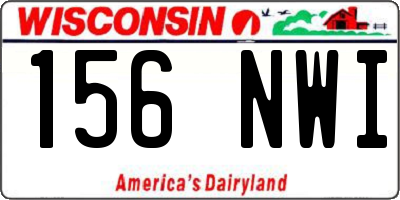 WI license plate 156NWI
