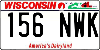 WI license plate 156NWK