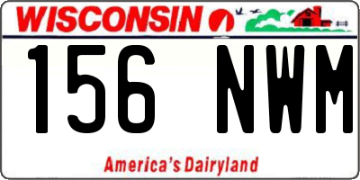 WI license plate 156NWM