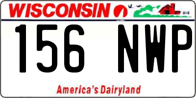WI license plate 156NWP