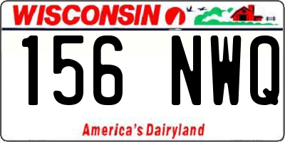 WI license plate 156NWQ