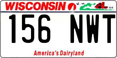 WI license plate 156NWT