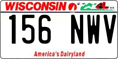 WI license plate 156NWV