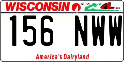 WI license plate 156NWW