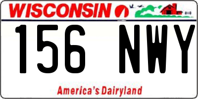 WI license plate 156NWY