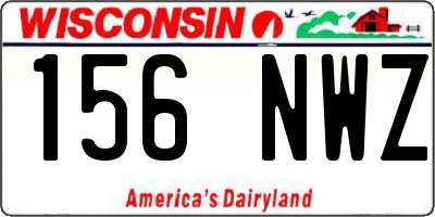 WI license plate 156NWZ