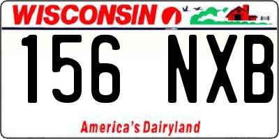 WI license plate 156NXB