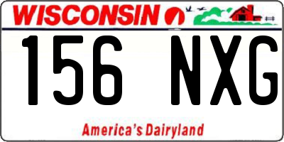 WI license plate 156NXG