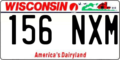 WI license plate 156NXM