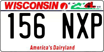 WI license plate 156NXP