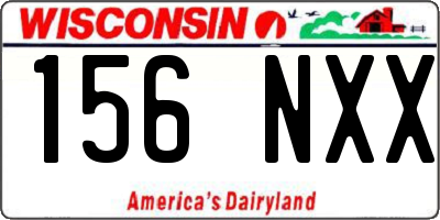WI license plate 156NXX