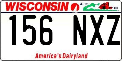 WI license plate 156NXZ