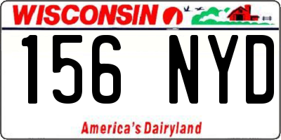 WI license plate 156NYD