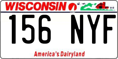 WI license plate 156NYF