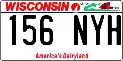 WI license plate 156NYH