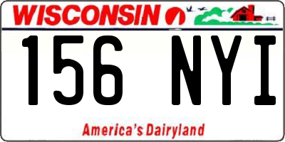 WI license plate 156NYI
