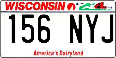 WI license plate 156NYJ