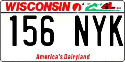 WI license plate 156NYK