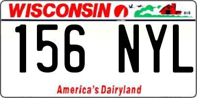 WI license plate 156NYL