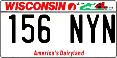 WI license plate 156NYN