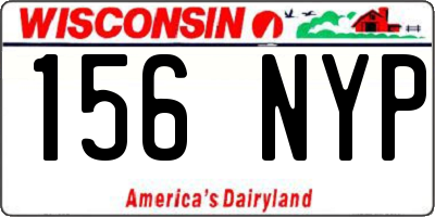 WI license plate 156NYP
