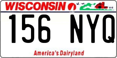 WI license plate 156NYQ