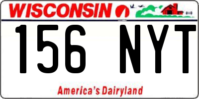 WI license plate 156NYT
