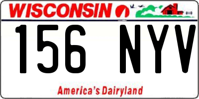 WI license plate 156NYV