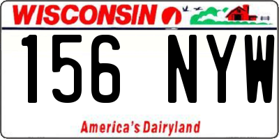 WI license plate 156NYW