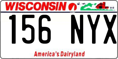 WI license plate 156NYX