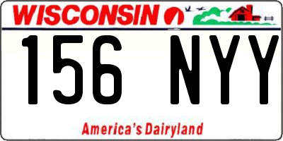 WI license plate 156NYY