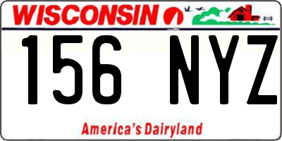 WI license plate 156NYZ